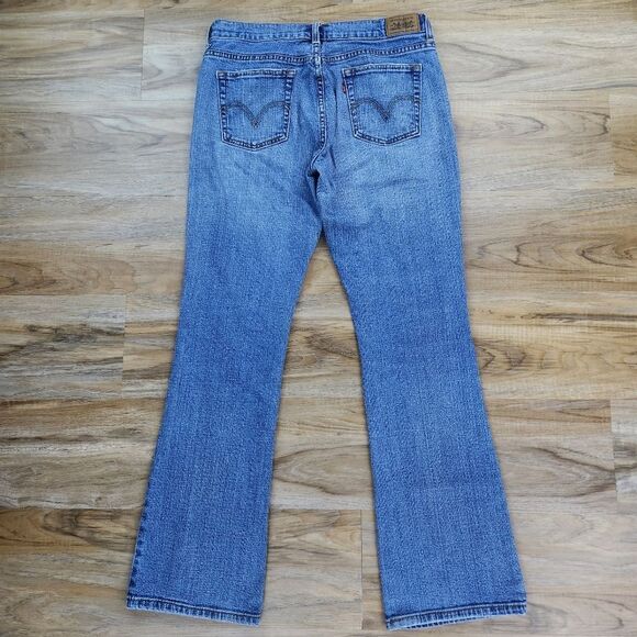 💛Levi's 515 Blue Denim Bootcut Jeans Size 10/30 - Picture 4 of 10